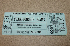 CoFL Continental Football League Vintage 1960s Championship Game Full Ticket