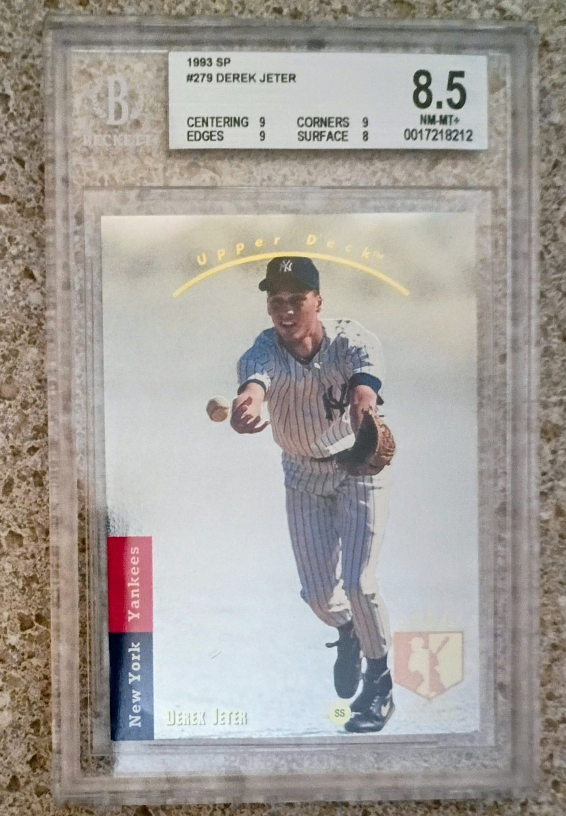 1993 Upper Deck SP #279 Rookie Derek Jeter BGS NM-MT+ 8.5      Subs 3-9's & an 8