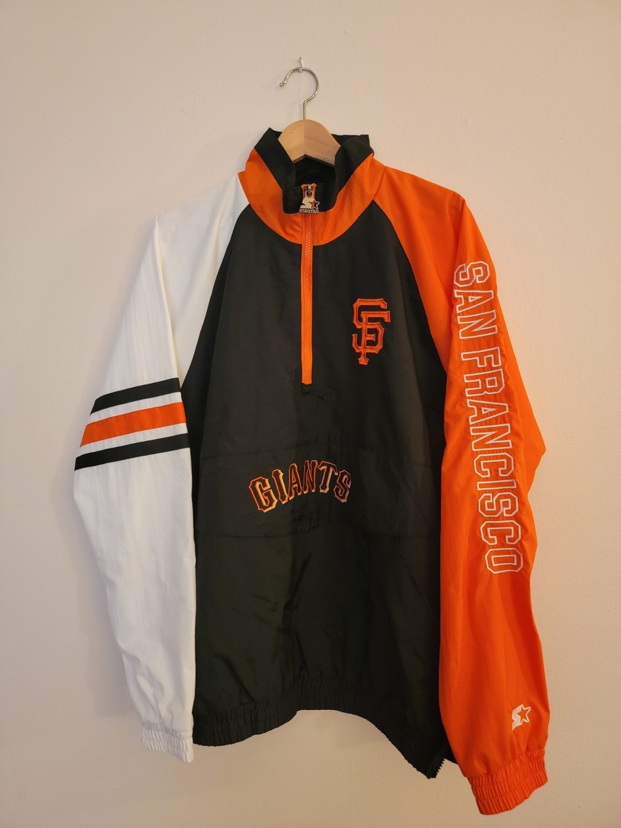 NWOT SAN FRANCISCO GIANTS STARTER JACKET WIND BREAKER MEN L LARGE