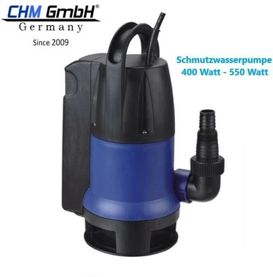 CHM GMBH/OMNIGENA Schmutzwasserpumpe CHM GmbH® 400 -550 Watt, Tauchpumpe mit autom. Schwimmer