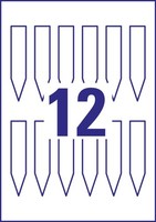 120 Avery Zweckform Steckschilder, Folie, 100 X 20 Mm, Weiß