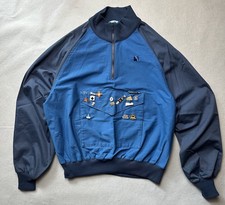 Rare Vintage 70s 80s Powderunt Ski Snowboard Pullover Jacket USA Sz L OG Pins