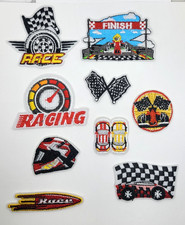 CAR RACING EMBROIDERED PATCH SET 9 PCS IRON ON 1022