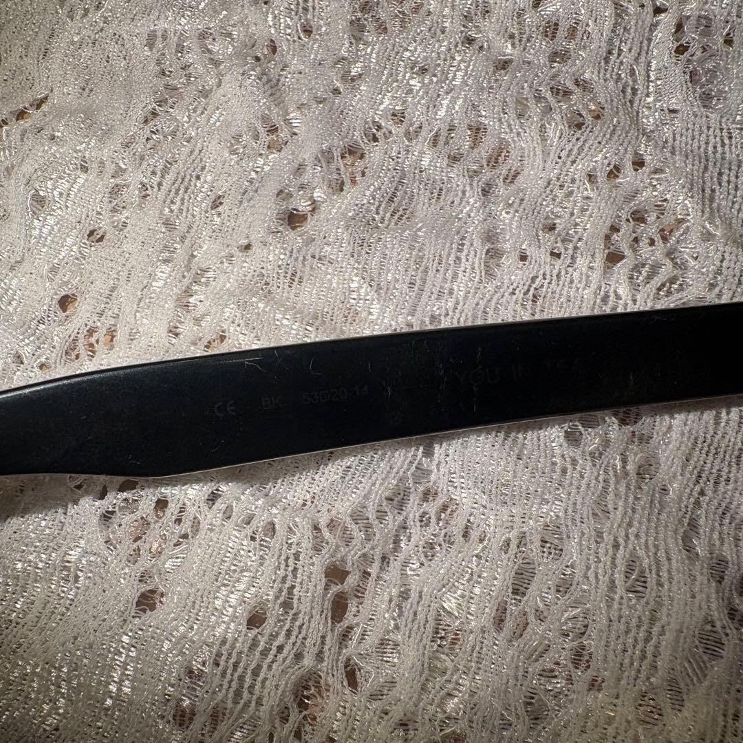 CHROME HEARTS Sunglasses Eyewear Black Silver square Used from Japan thumbnail 6