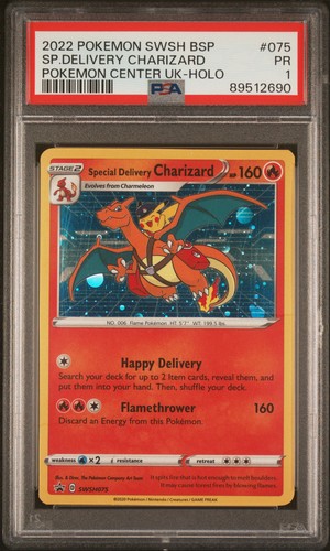 Pokemon Special Delivery Charizard Holo 075 Pokemon Center United Kingdom PSA 1