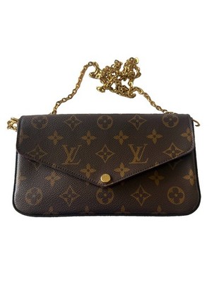 Louis Vuitton Pochette Felicie M61276 Canvas Chain Shoulder Bag Monogram
