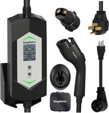 40 Amp J1772/Tesla Level 2/1 Portable EV Charger with 25FT Cable, 240V NEMA 14-5