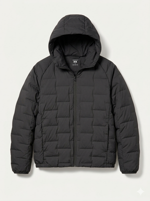 New Uniqlo PUFFTECH Parka Mens Quilted Puffer Jacket Full Zip Hood