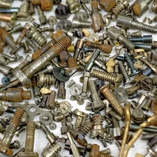 100 Watch Screws Pocket Wrist Blue Silver Part Watchmaker Repair Job Lot Vintage