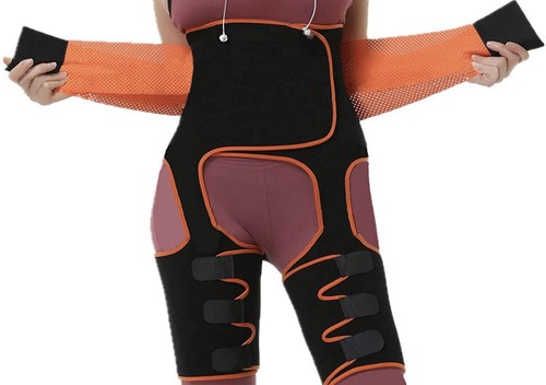 S/M Orange \u0026 Black 3-in-1 High Waist 