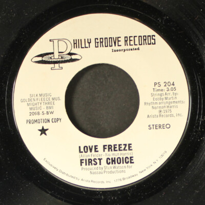 FIRST CHOICE: love freeze PHILLY GROOVE 7'' Single 45 RPM