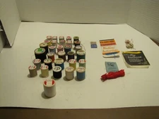 VTG LOT OF SEWING THREAD 31 SPOOLS SOME WOODEN CLARK MAINLY USED CLEAN AK