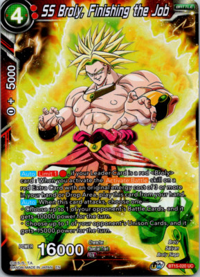 DBS SS Broly, Finishing the Job Foil - BT15-020 - UC Saiyan Showdown NM