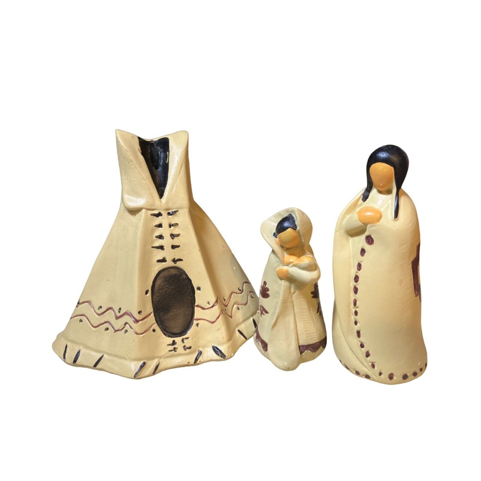 Native American Holy Family Tent Father Mother and Baby