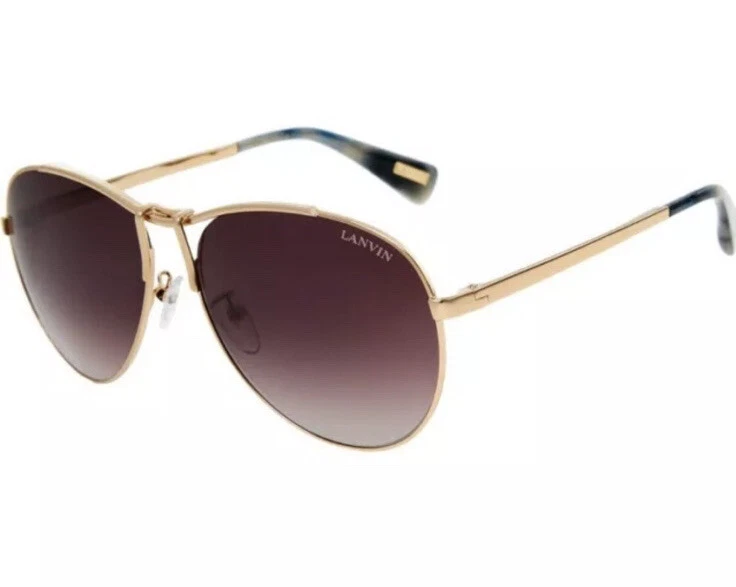 Lanvin — LANVIN Designer Gold-Tone Pilot/Aviator Sunglasses - Made In Italy