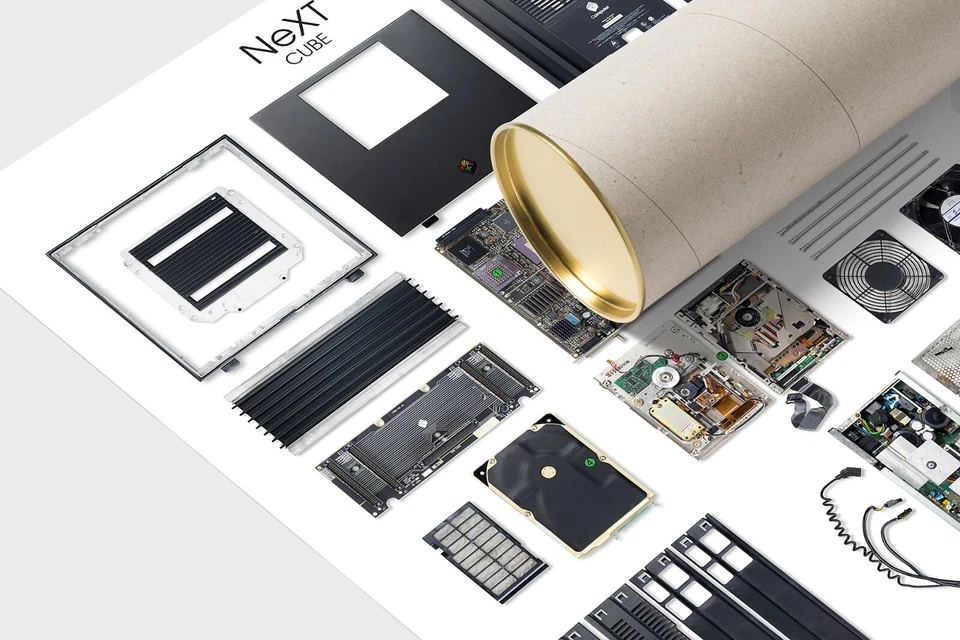 NeXT cube computer anatomy 50x70 cm - Bild 4 von 4