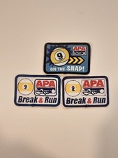 LOT Of 3 APA AMERICAN POOL PLAYERS PATCHES BILLARDS