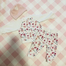 Baby Size 6-9M First Impressions Zip up jacket sweater and pants set + hat