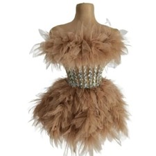 Fashion Sexy Sheer Mesh Crystals Short Bandage Dress Party Prom Evening Dress