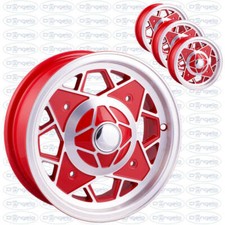 Alloy wheels model thousand miles diamond red finish 4x190 attachment