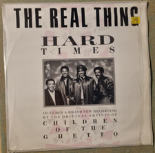 Real Thing Hard Times b/w Children Of The Ghetto (New Recording) 12" Jive 1986