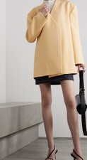 Jil Sander Woman Pastel Orange Wool Blend Oversized Blazer Fr 34 Uk 6