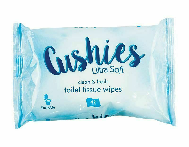 CUSHIES ULTRA SOFT TOILET TISSUE WIPES FLUSHABLE BIODEGRADABLE