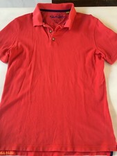 Men's Robert Graham Classic Fit Cotton Short Sleeve Polo Shirt Red Size M