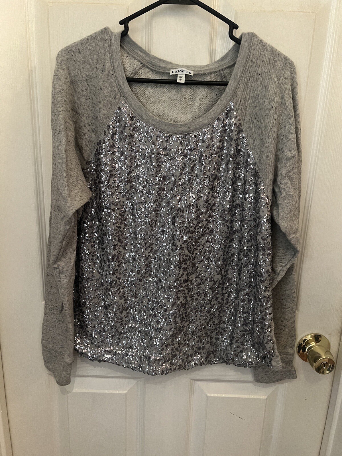 Express Sequin Sweater Size Large - image 1
