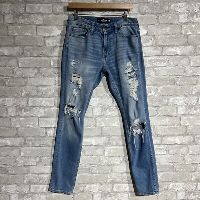 Hollister 30x32 Super Skinny Epic Flex Men's Skinny Blue  Jean