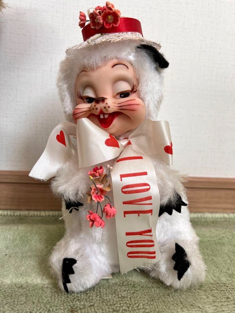 Rushton Rubber Face Skunk Plush Rare Doll Vintage about 9.06 inch