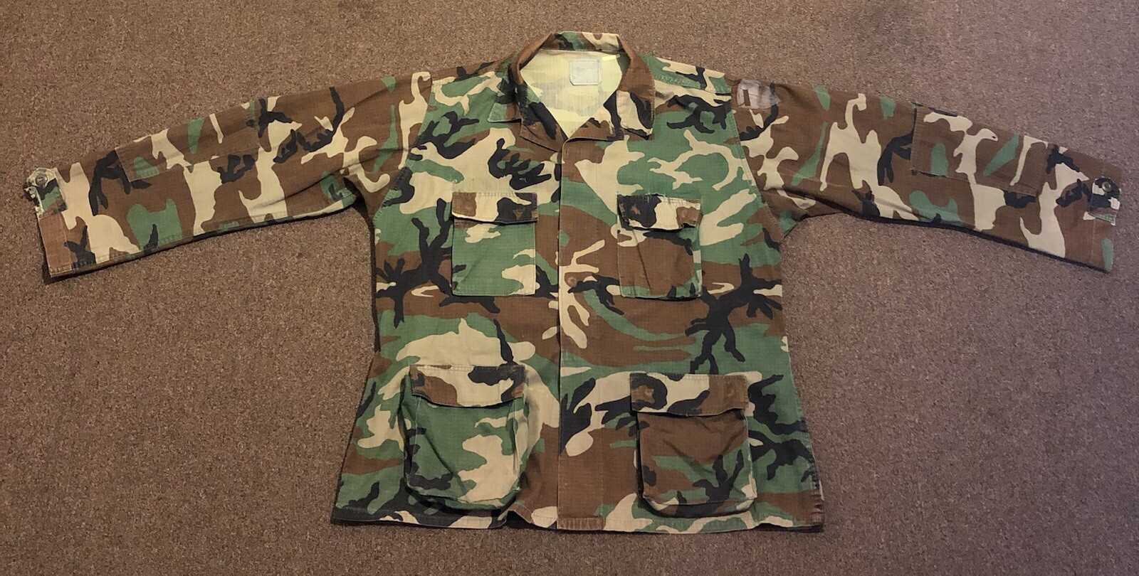 BDU Military Jacket Uniform Mens XL Long X-Large Woodland Camo US Army Long Slv