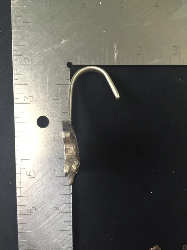 Satin Nickel Decorative Caiman Alligator Crocodile Hooks - Image 4 of 4