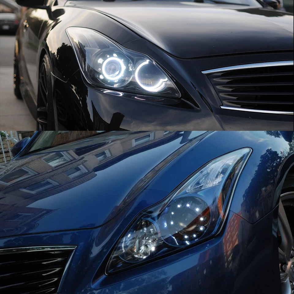 For Infiniti G37 G35 G25 Q40 Sedan 2010-2013 Pair Headlight Headlamp Lens Cover - Image 4 of 4