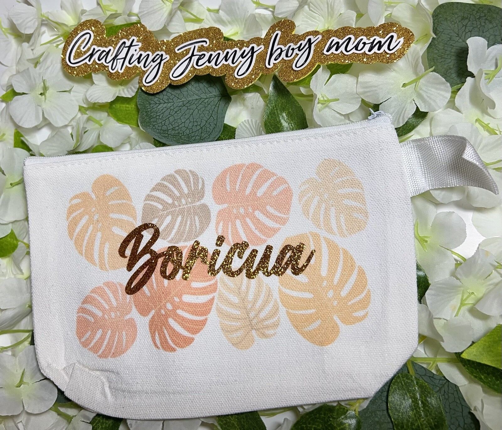 Boricua Cosmetic Makeup Bag Travel Organizer Pouch-image
