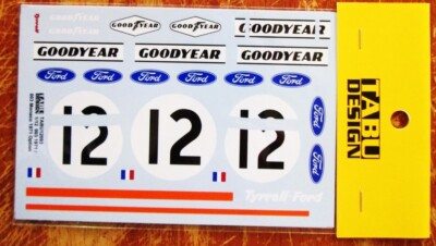 DECAL: 1/12 TABU12093 1971 Tyrrell 003 Monaco Option Sheet