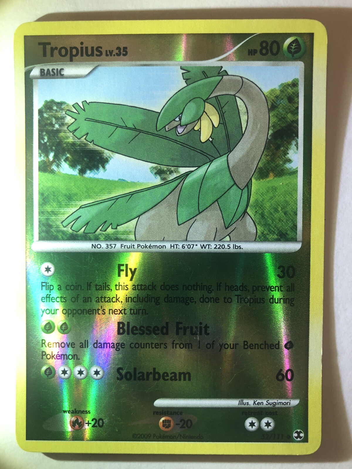 Tropius - 52/111 Rising Rivals Reverse Holo Pokemon - LP