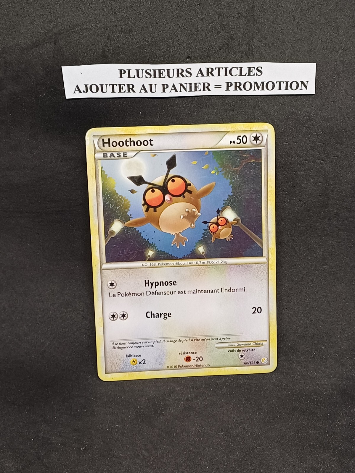 Pokemon Card Hoothoot 66/123 Heartgold Soulsilver Fr