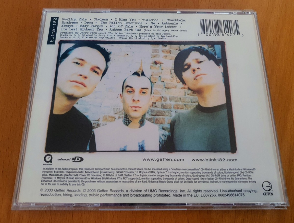 BLINK 182 - BLINK 182 2003 CD GEFFEN RECORDS 0602498614075 VG+/EX