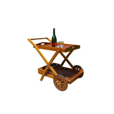 Carrello da giardino portavivande in legno per esterno trolley bar legno cosma