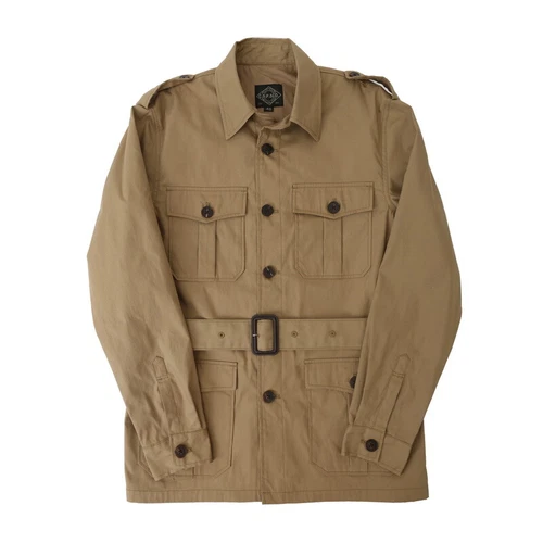 Safari Jacket Men's Four Pockets Hunting Vintage Casual Work Jacket Coat - Picture 1 of 12