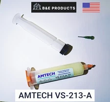 GENUINE AMTECH! VS-213-A-TF 30CC NO CLEAN Micro Soldering ROL0 Clear Residue 