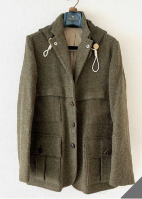 NIGEL CABOURN x Harris Tweed Khaki 1930's Jacket W52cm L77cm NIGEL CABOURN x Harris Tweed Khaki 1930's Jacket W52cm L77cm