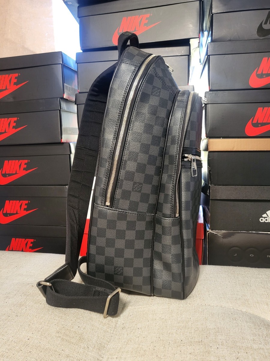 LOUIS VUITTON Michael Backpack Graphite Damier Graphite