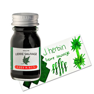 J. Herbin Bottled Fountain Pen Ink-Lierre Sauvage (Wild Ivy Green)-10ml-H115-37