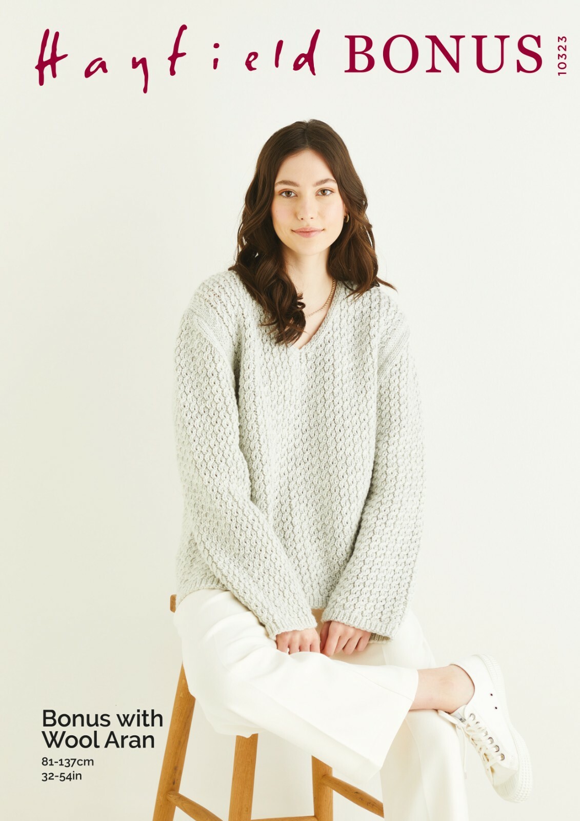 Hayfield Bonus Aran Knitting Pattern - 10323 Sweater