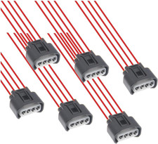 6 Packs Ignition Coil Female Connector Plug Harness Pigtail, 4 Way Ignition Coil