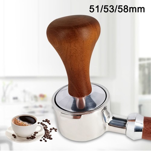 Powder Hammer 51mm/53mm/58mm Espresso Coffee Tamper Wood Handle Pressure Tamper