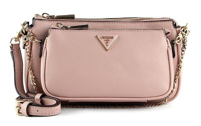 GUESS Alexie Double Pouch Crossbody Umhängetasche Handtasche Tasche Rose
