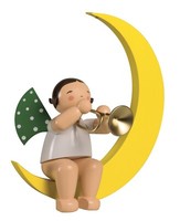 Wendt & KüHn, Engel Mit Trompete, Im Mond, Groß, 771/36 GroßFigur Ca. 30Cm Hoch